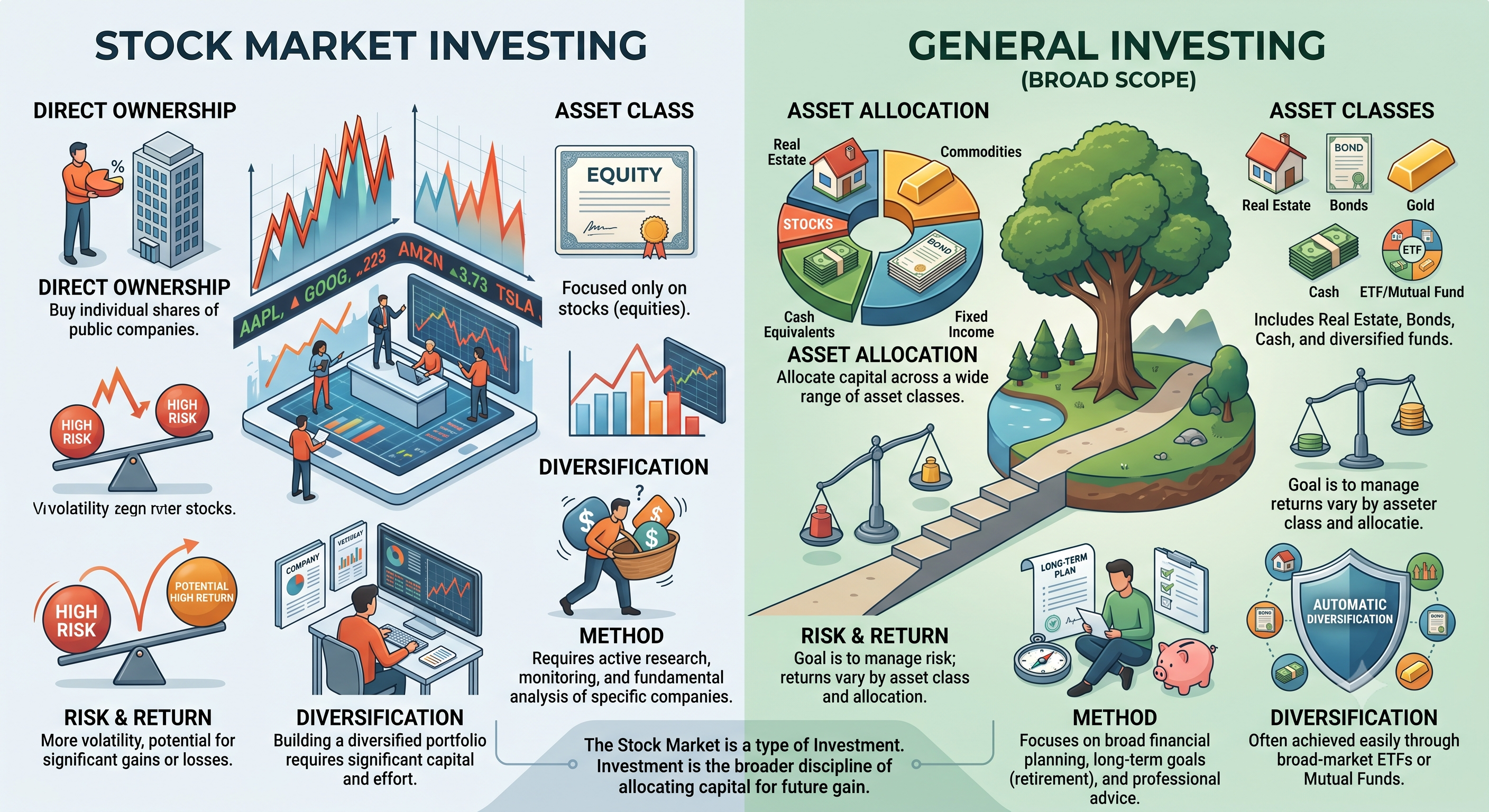 Stock Trading vs Investing: Key Differences Explained for Beginners